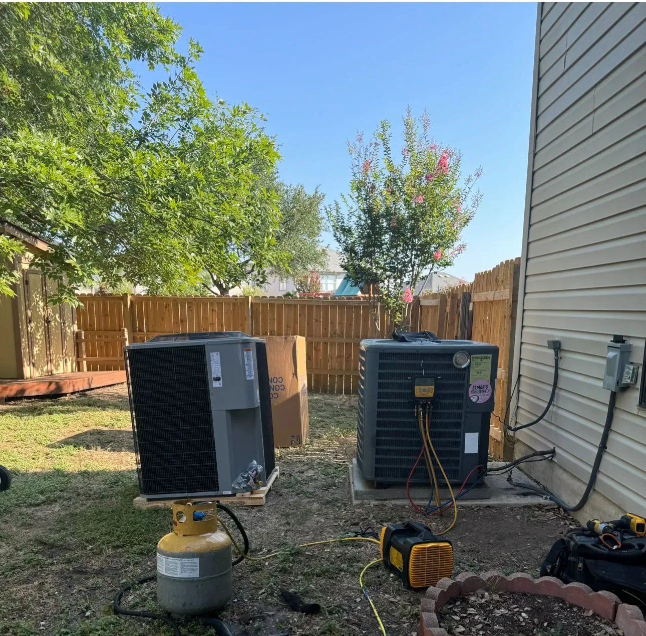 AC unit replacement in progress